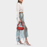 马努 manu atelier Ruched Mini Cylinder褶皱圆筒箭头包
