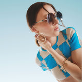 Jacquemus L'Anneau Chiquito 金色金属耳环