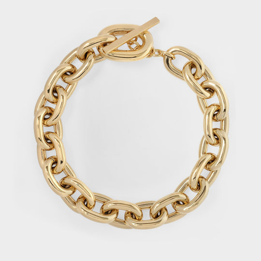 帕高 Paco Rabanne 大号金色金属项链