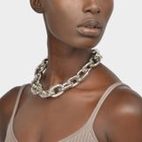 XL Link 银色金属项链