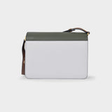 玛尼 Marni Trunk Medium 多色十字纹牛皮单肩包 时尚风琴包正品