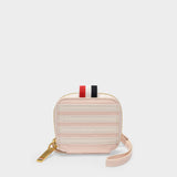 Thom Browne Zippered Coin Purse粉色皮质拉链零钱包