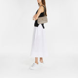 Tory Burch Kira Chevr灰色皮质小号包