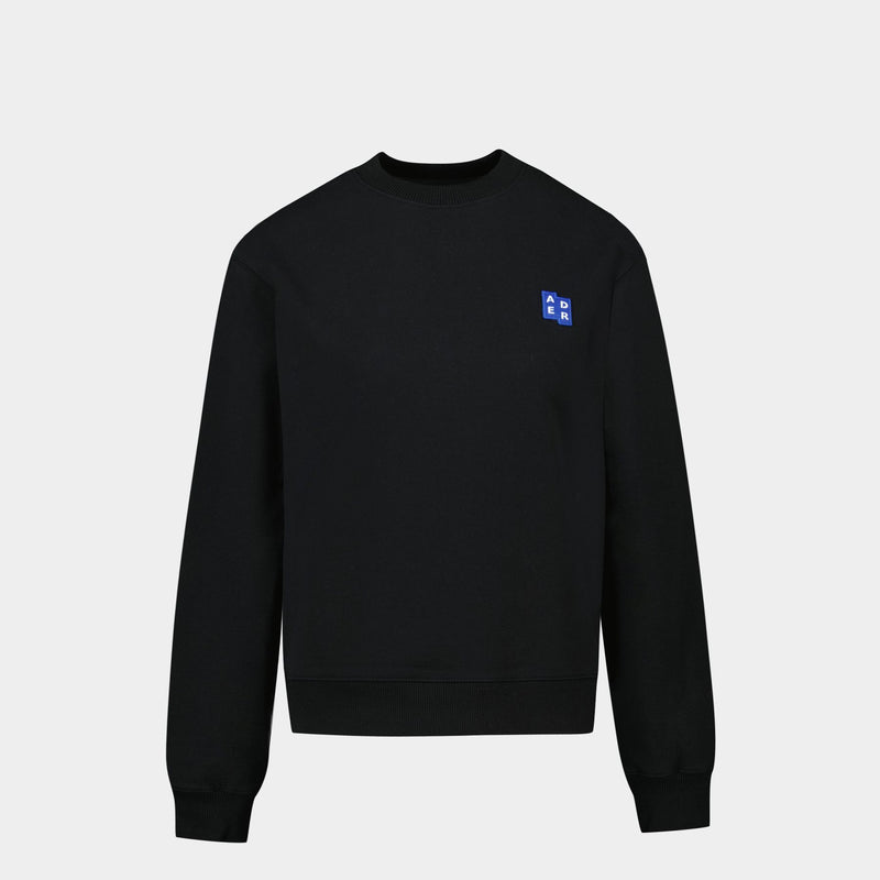 01 TRS Tag Sweatshirt - Ader Error - Cotton - Black