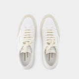 Tennis Pro 白色皮质运动鞋