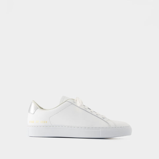 Retro Classic Sneakers - COMMON PROJECTS - Leather - Silver
