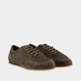 Minimal Slip Sneakers - COMMON PROJECTS - Leather - Brown