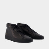 Achilles Mid Premium Sneakers - COMMON PROJECTS - Leather - Black
