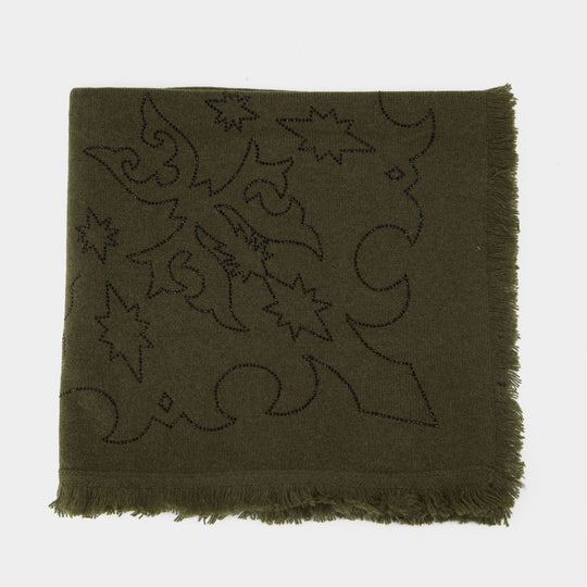 Stevie Strass Western Scarf - Zadig & Voltaire - Cashmere - Khaki