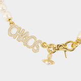Chaos Large Pearl Necklace - Vivienne Westwood - Metal - Gold