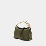 Medium Bloom Bag - ERDEM - Leather - Khaki