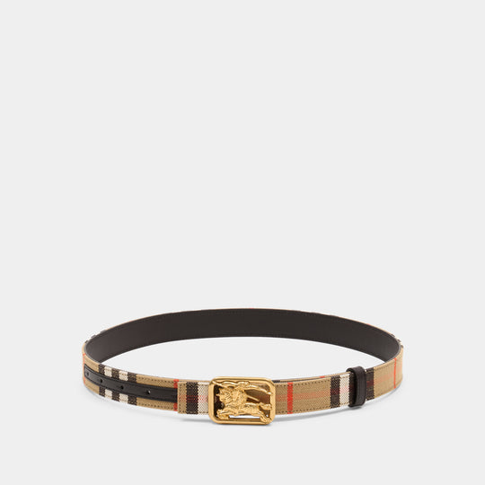 Lb Rider Belt - Burberry - Cotton - Beige
