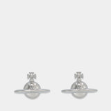 Solid Orb Earrings - Vivienne Westwood - Metal - Black