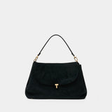 T-Lock Satchel Shoulder Bag - TOTEME - Leather - Black
