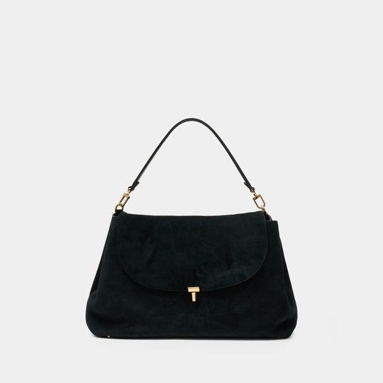 T-Lock Satchel Shoulder Bag - TOTEME - Leather - Black