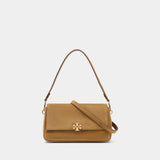 Charlie Small Shoulder Bag - Tory Burch - Leather - Brown
