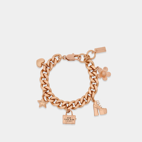 Mini Icon Charm Bracelet - Marc Jacobs - Metal - Rose Gold