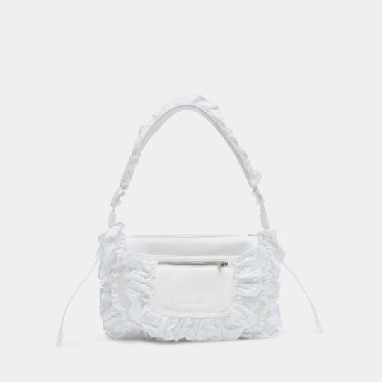Pillowcase Shoulder Bag W/ Daisy - Simone Rocha - Synthetic - White