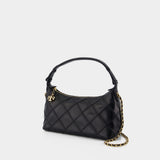 Fleming Clutch - Tory Burch - Leather - Black