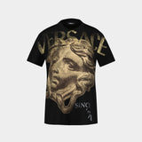 Shadow Of The Medusa T Shirt - Versace - Cotton - Black