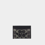 Crystal Signature Essential Card Holder - Coach - Denim - Black