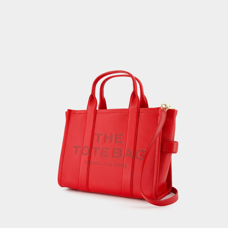 The Medium Tote 红色皮制中号托特购物包