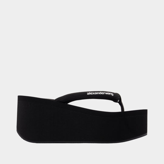 Jenna Thong Platform Sandals - Alexander Wang - Nylon - Black