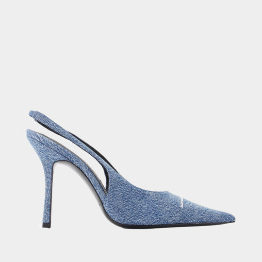 Buffy 105mm Sling Back Pumps - Alexander Wang - Denim - Blue