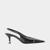 Akilita Zip Slingback Pumps - Alexander Wang - Leather - Black