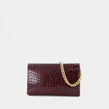 Elly Small Clutch - ANINE BING - Leather - Burgundy