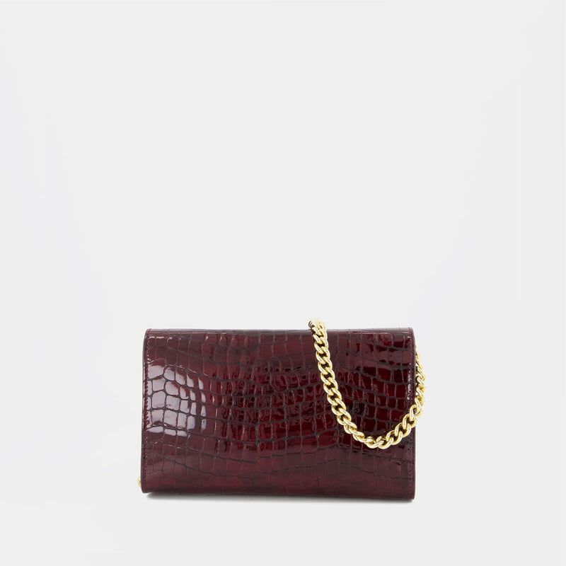 Elly Small Clutch - ANINE BING - Leather - Burgundy