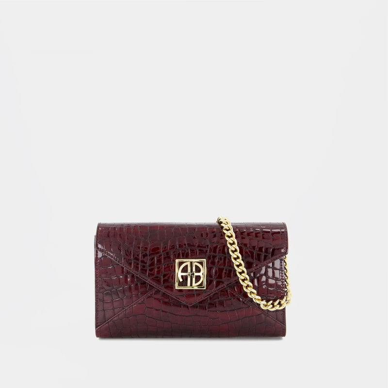 Elly Small Clutch - ANINE BING - Leather - Burgundy