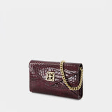 Elly Small Clutch - ANINE BING - Leather - Burgundy