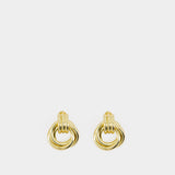 Triple Knot Earrings - ANINE BING - Metal - Gold