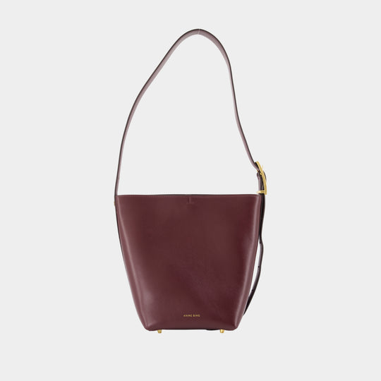 Elly Medium Shoulder Bag - ANINE BING - Leather - Burgundy