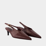 Nelly Buckle Pumps - ANINE BING - Leather - Burgundy