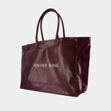 Leo Tote Bag - ANINE BING - Cotton - Burgundy