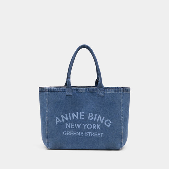 Leo Shopper Bag - ANINE BING - Cotton - Blue