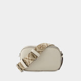 Tory Burch Miller皮质新象牙色迷你斜挎包