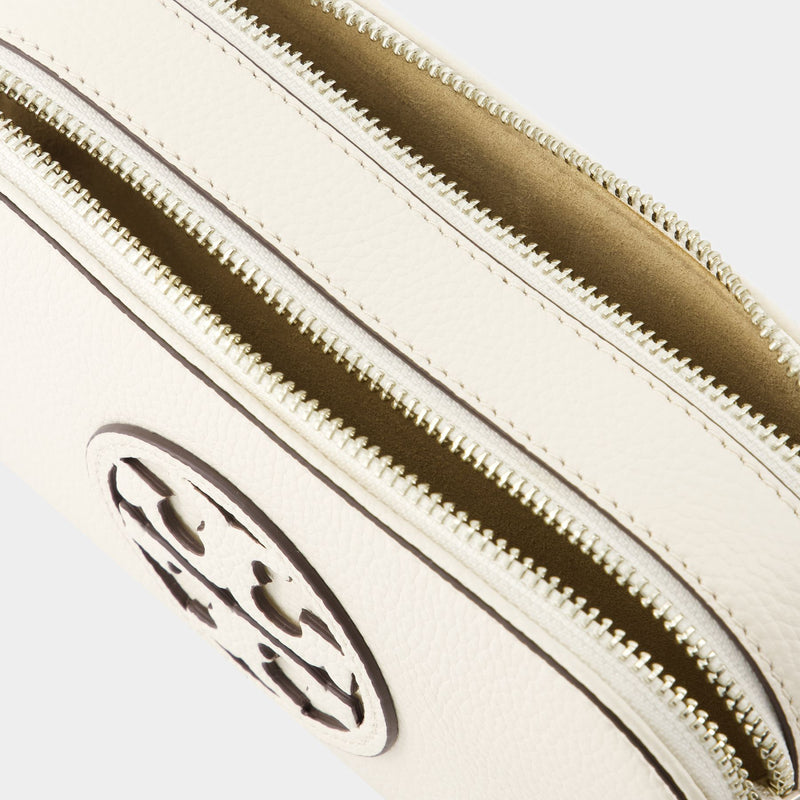 Tory Burch Miller皮质新象牙色迷你斜挎包