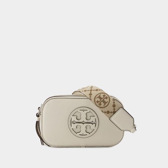 Tory Burch Miller皮质新象牙色迷你斜挎包