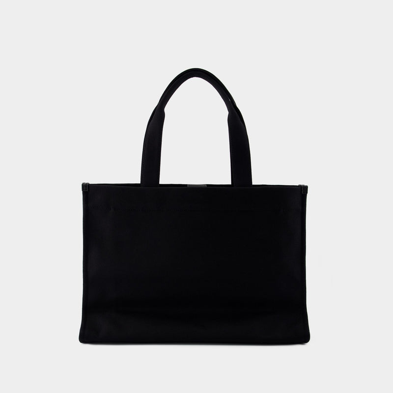 Ella Shopper Bag - Tory Burch - Cotton - Black