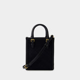 Tory Burch T Monogram 黑色棉质迷你托特包
