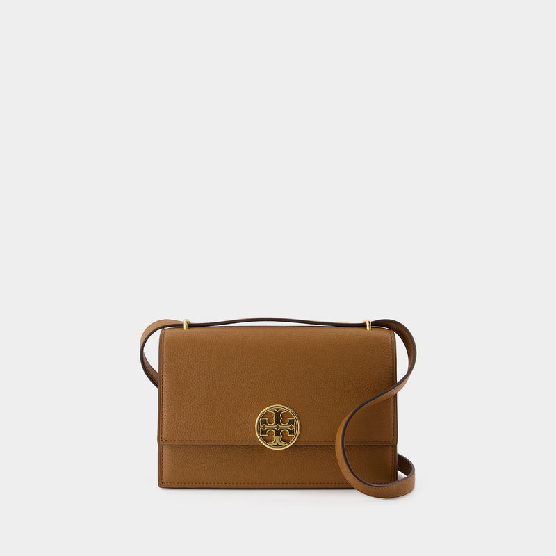 Tory Burch Miller 棕色皮质单肩包