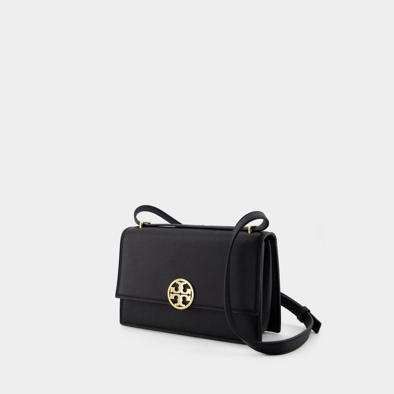 Tory Burch Miller黑色皮质单肩包