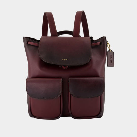 Crosby 28 Backpack - Coach - Leather - Burgundy