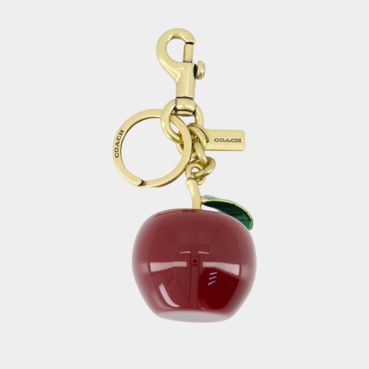 Small Apple Keychain - Coach - Metal - Red