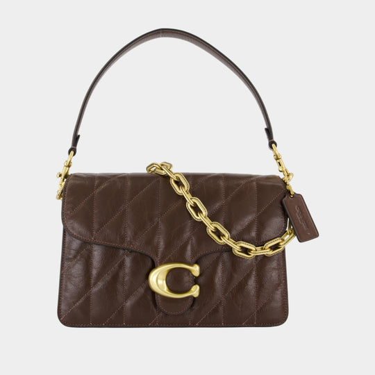 Tabby With Chain Shoulder Bag - Coach - Leather - Brown