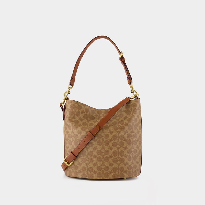 Willow Soft Bucket Bag - Coach - Canvas - Brown