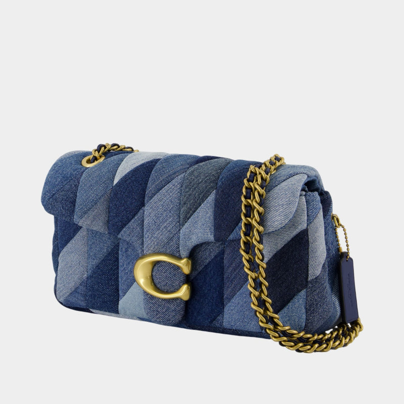Patchwork Denim Tabby Shoulder Bag 26 - Coach - Cotton - Blue